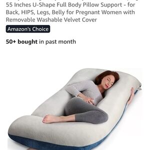 New In Package U-Shape Full Body Pillow with Washable Cover